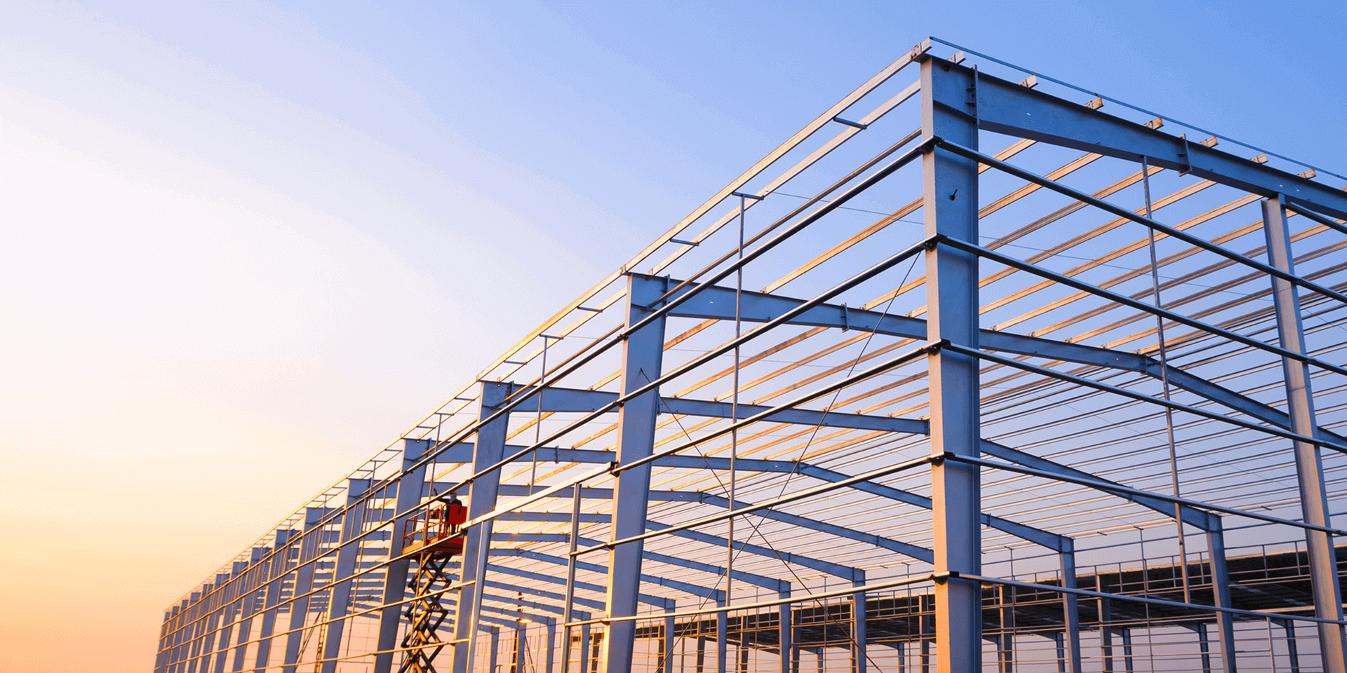 Metal structure with clear evening backdrop